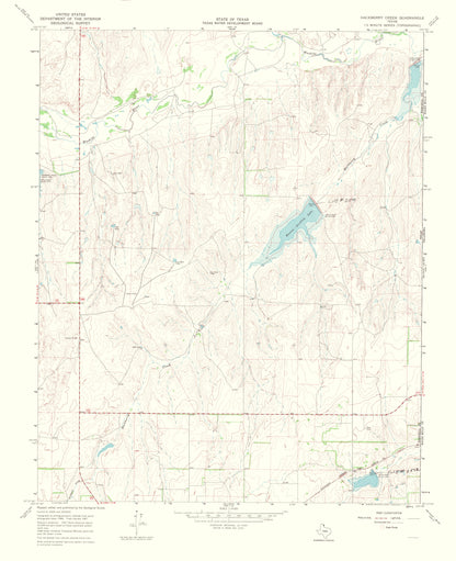 Topographical Map - Hackberry Creek Texas Quad - USGS 1969 - 23 x 28.24 - Vintage Wall Art