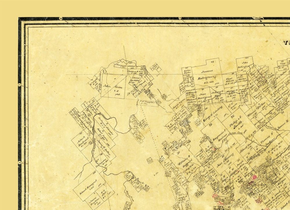 Historic County Map - Hays County Texas - Arlitt 1861 - 31.82 x 23 - Vintage Wall Art