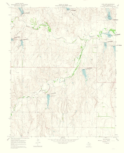 Topographical Map - Lake June Texas Quad - USGS 1969 - 23 x 28.20 - Vintage Wall Art