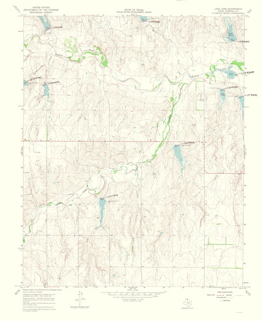 Topographical Map - Lake June Texas Quad - USGS 1969 - 23 x 28.20 - Vintage Wall Art