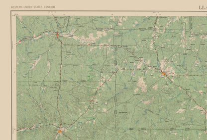 Topographical Map - Llano Texas Quad - USGS 1954 - 33.80 x 23 - Vintage Wall Art