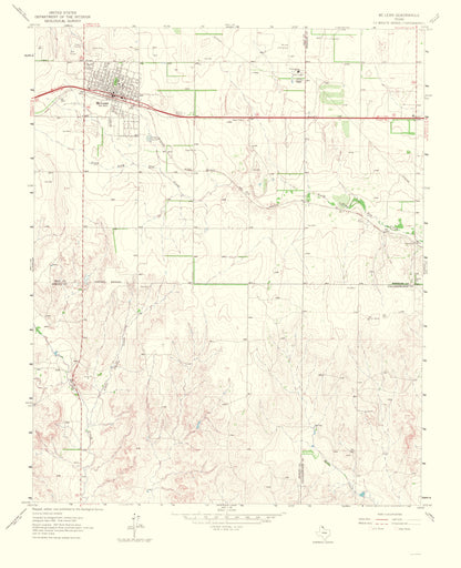 Topographical Map - Mcclean Texas Quad - USGS 1967 - 23 x 28.30 - Vintage Wall Art