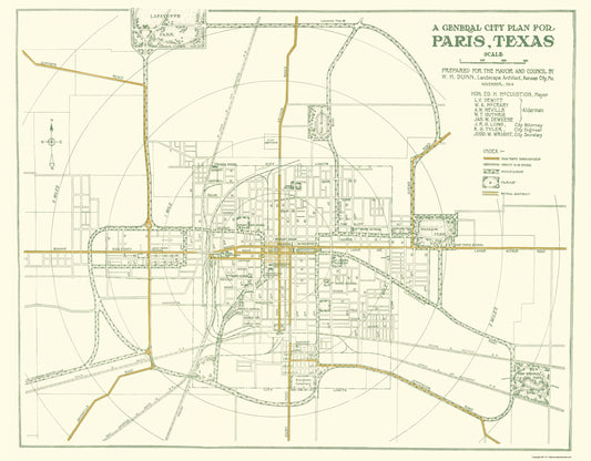 Historic City Map - Fort Worth Texas - Dunn 1914 - 23 x 29.44 - Vintage Wall Art