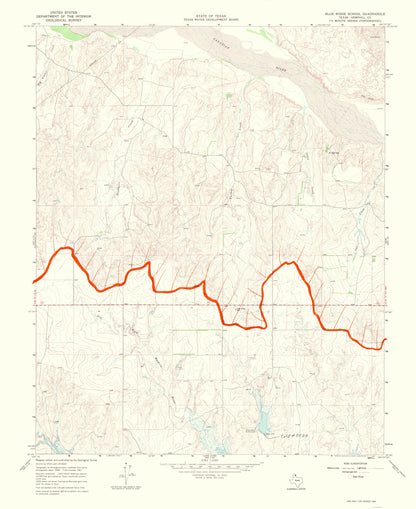 Topographical Map - Blue Ridge Panhandle Texas Quad - USGS 1969 - 23 x 28.16 - Vintage Wall Art