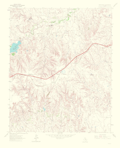 Topographical Map - Rockledge Texas Quad - USGS 1967 - 23 x 28.37 - Vintage Wall Art