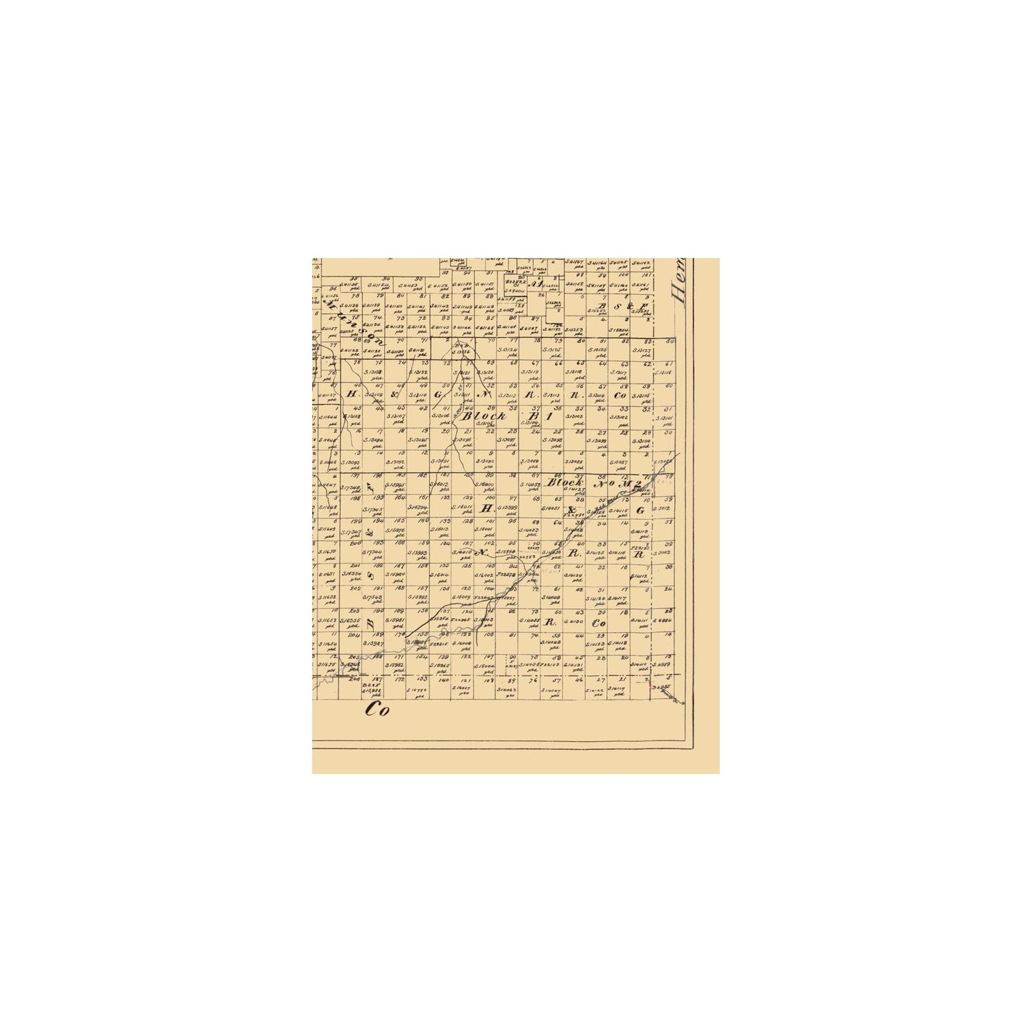 Historic County Map - Roberts County Texas - Hall 1888 - 23 x 29.09 - Vintage Wall Art