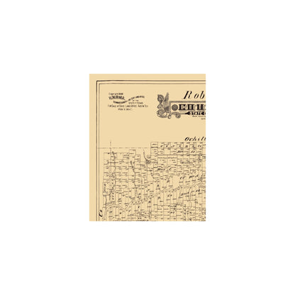 Historic County Map - Roberts County Texas - Hall 1888 - 23 x 29.09 - Vintage Wall Art