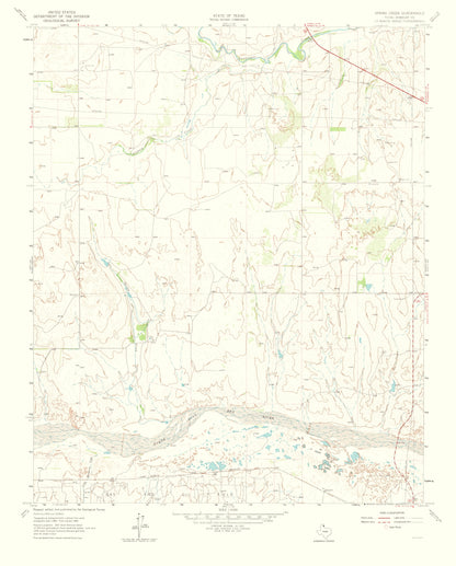 Topographical Map - Spring Creek Texas Quad - USGS 1973 - 23 x 28.59 - Vintage Wall Art