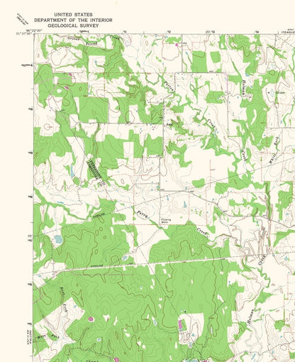 Topographical Map - Teague Texas South Quad - USGS 1966 - 23 x 28.20 - Vintage Wall Art