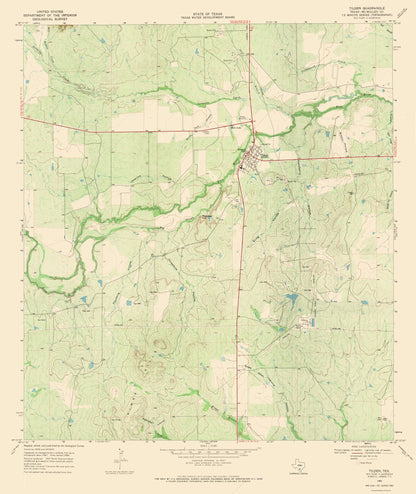 Topographical Map - Tilden Texas Quad - USGS 1968 - 23 x 27.32 - Vintage Wall Art