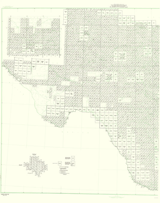 Topographical Map - West Texas Quad - USGS 1975 - 23 x 29.13 - Vintage Wall Art