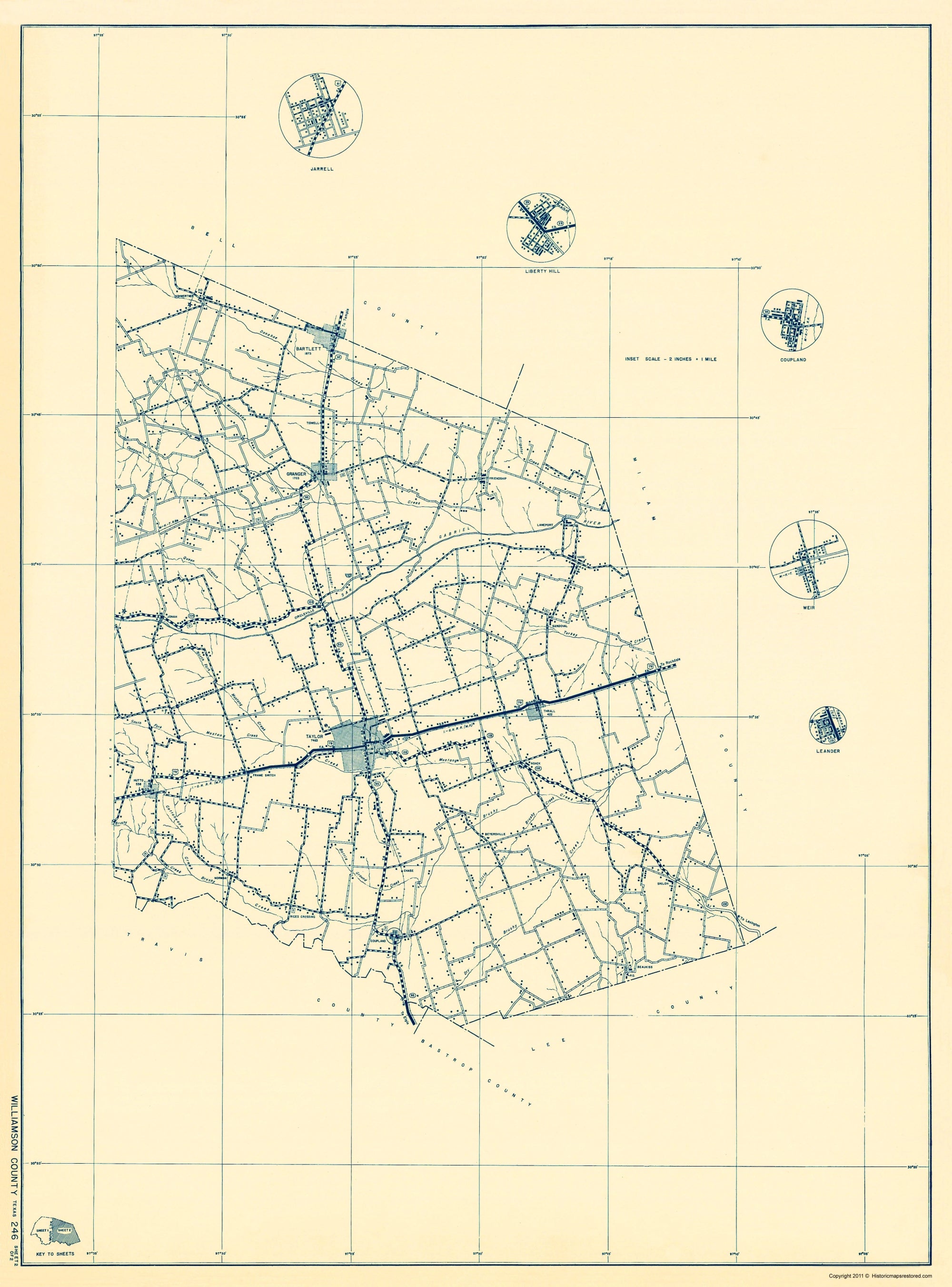 Williamson Valley Rd Map Historic County Map - Williamson County Texas pt 2 - Highway Departmen ...