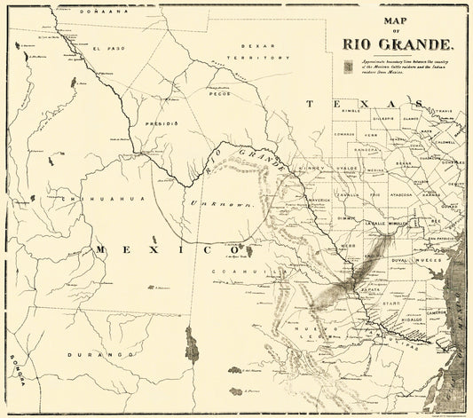 Historic Nautical Map - Rio Grande - 1878 - 23 x 26.04 - Vintage Wall Art