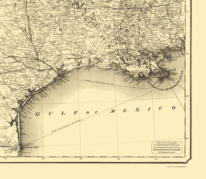 Railroad Map - Southern Railroads - Colton 1867 - 23 x 26.36 - Vintage Wall Art
