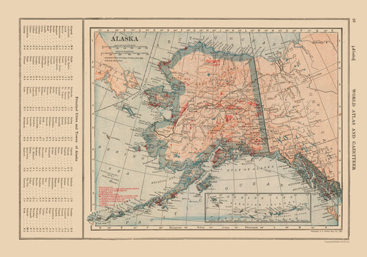 Historic State Map - Alaska - Reynold 1921 - 32.86 x 23 - Vintage Wall Art