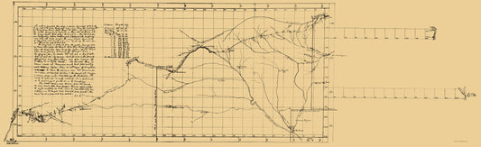 Historic Nautical Map - St Louis Santa Fe Trail - 1825 - 23 x 75.02 - Vintage Wall Art