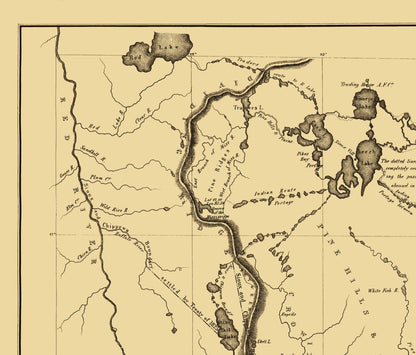 Historic State Map - Indian Country Expedition - Schoolcraft 1832 - 23 x 26 - Vintage Wall Art