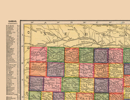 Historic State Map - Kansas - Hammond 1910 - 29.82 x 23 - Vintage Wall Art