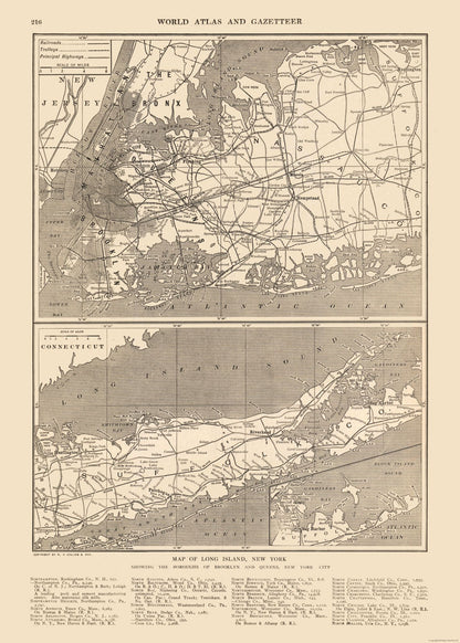 Historic State Map - Long Island New York - Reynold 1921 - 23 x 32.16 - Vintage Wall Art