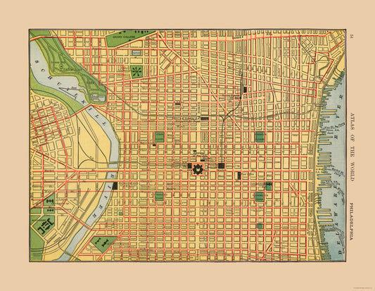 Historic City Map - Philadelphia Pennsylvania - Hammond 1910 - 29.67 x 23 - Vintage Wall Art