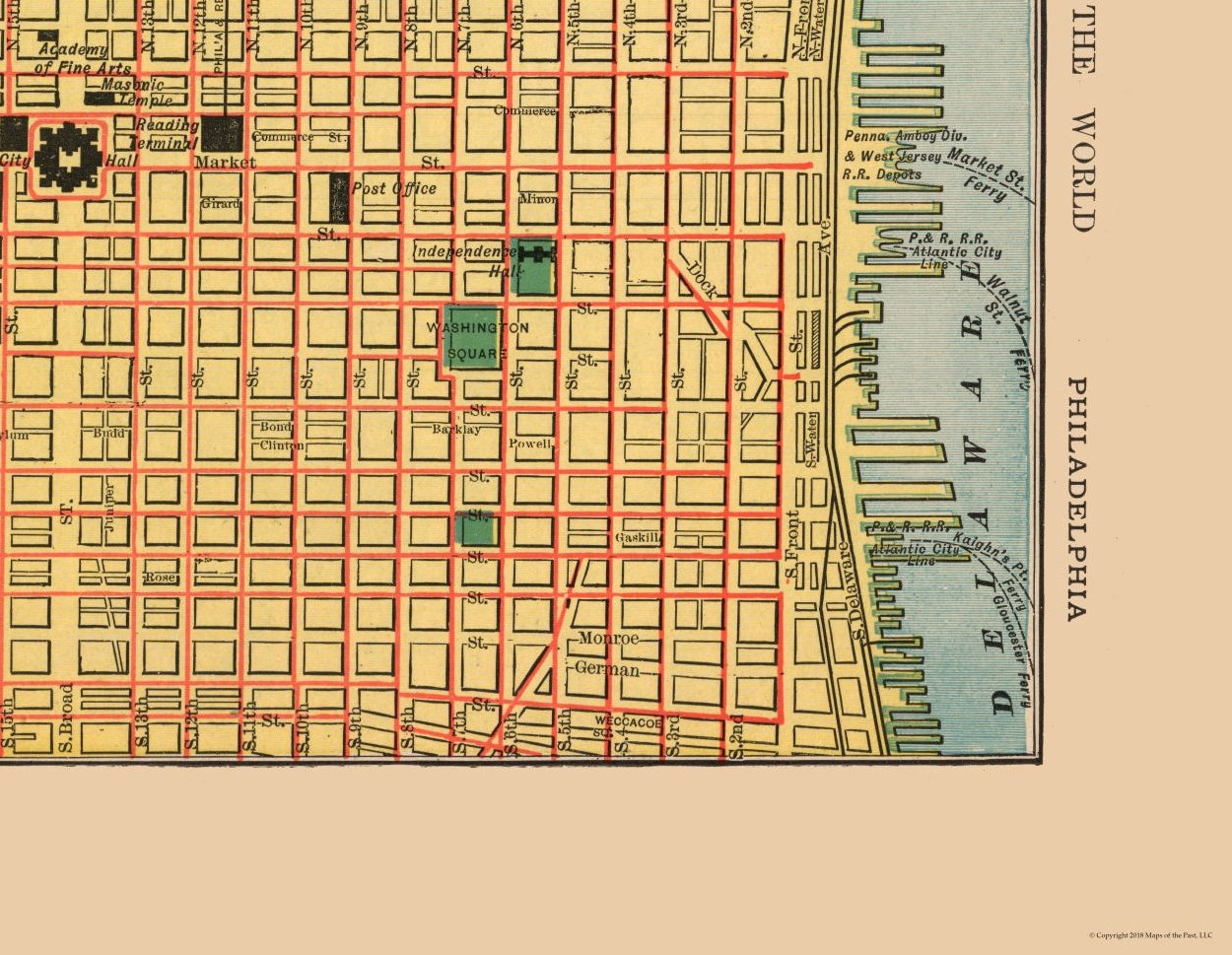 Historic City Map - Philadelphia Pennsylvania - Hammond 1910 - 29.67 x ...