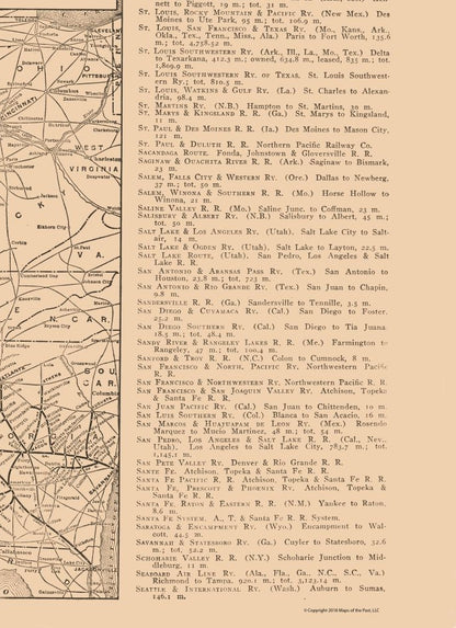 Railroad Map - Illinois Central Railroad - Reynold 1921 - 23 x 31.69 - Vintage Wall Art