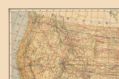 Historic State Map - United States - Reynold 1921 - 34.79 x 23 - Vintage Wall Art