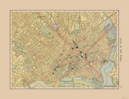 Historic City Map - Washington DC - Hammond 1910 - 29.85 x 23 - Vintage Wall Art