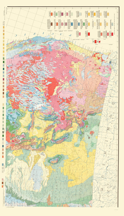 Topographical Map - United States Northwest - USGS 1932 - 23 x 40.13 - Vintage Wall Art