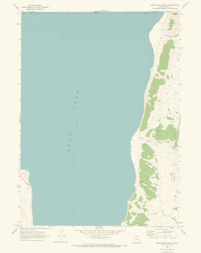 Topographical Map - South Bear Lake Utah Quad - USGS 1969 - 23 x 28.84 - Vintage Wall Art