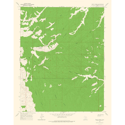 Dead Ridge Topographical Map - Death Ridge Utah Quad - USGS 1964 - 23 x 29.39 - V ...