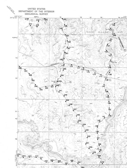 Topographical Map - Archy Bench Utah  South EastQuad - USGS 1968 - 23 x 30.52 - Vintage Wall Art