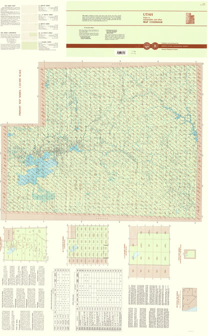 Topographical Map - Utah Index Quad - USGS 1996 - 23 x 37.13 - Vintage Wall Art