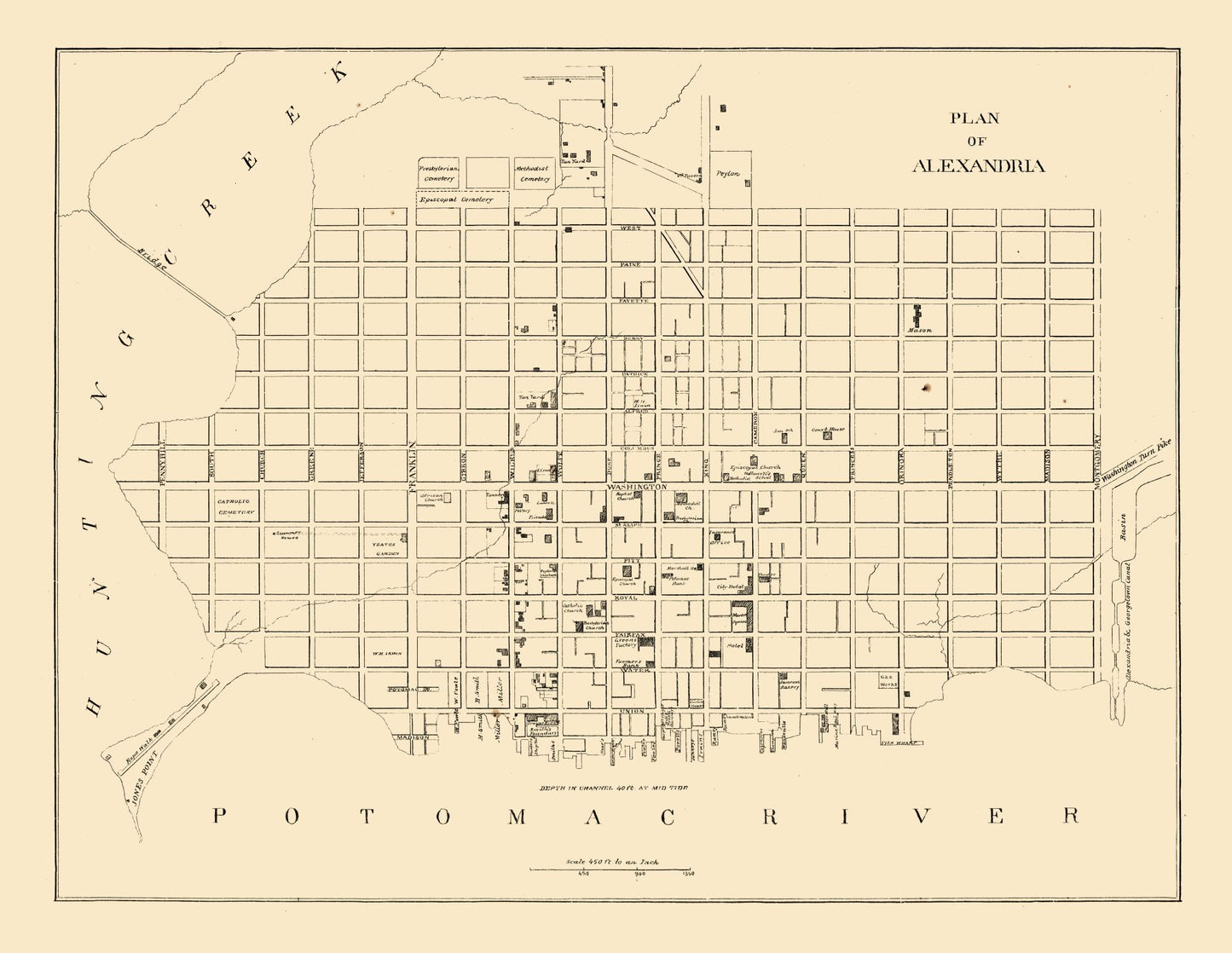 Historic City Map - Alexandria Virginia - 1862 - 29.73 x 23 - Vintage Wall Art