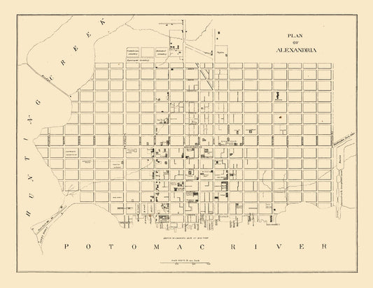 Historic City Map - Alexandria Virginia - 1862 - 29.73 x 23 - Vintage Wall Art