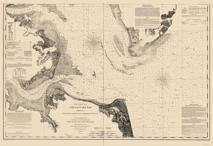 Historic Nautical Map - Chesapeake Bay York River - Williams 1863 - 23 x 33.46 - Vintage Wall Art