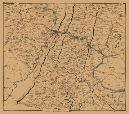 Historic County Map - Clarke County Virginia - 1864 - 25.95 x 23 - Vintage Wall Art