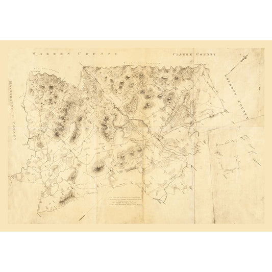 Historic County Map - Fauquier County Virginia - Gilmer 1860 - 32.70 x 23 - Vintage Wall Art