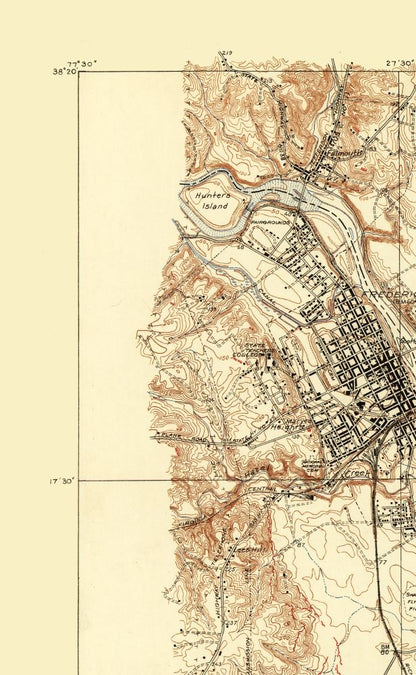 Historical Civil War Map - Fredericksburg Virginia - USGS 1931 - 23 x 37.34 - Vintage Wall Art