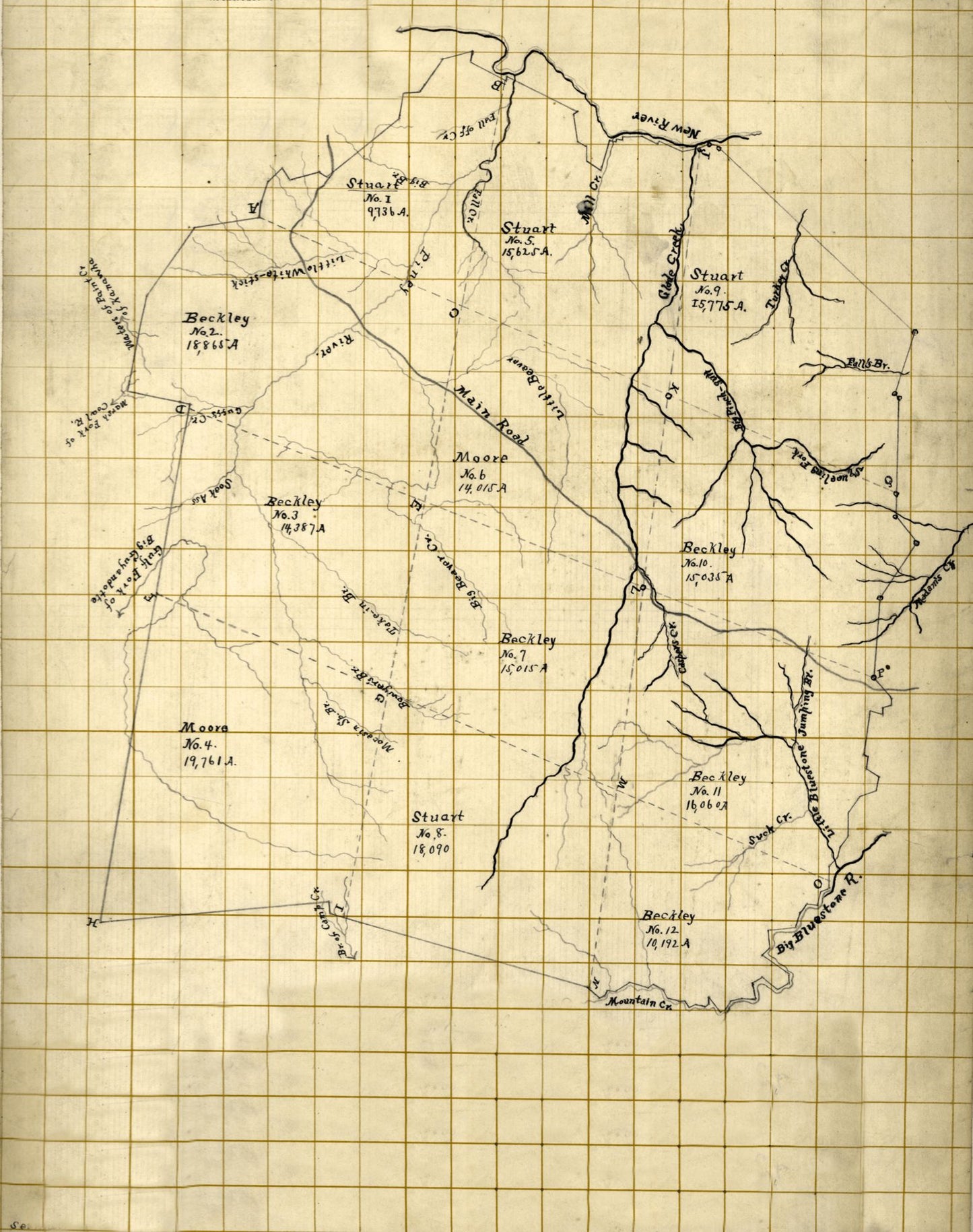 Historic County Map - Giles County Virginia - 1794 - 23 x 29.11 - Vintage Wall Art