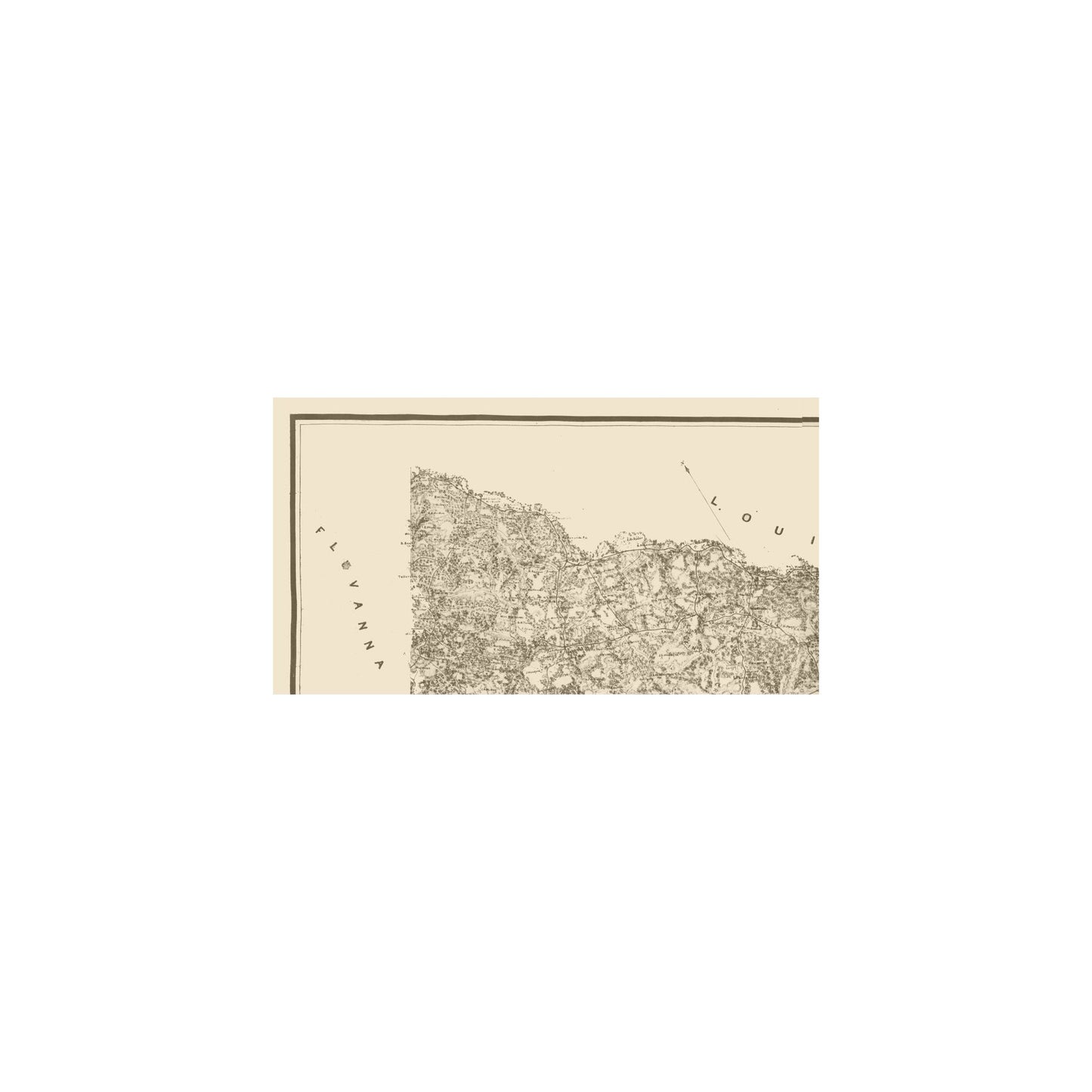 Historic County Map - Goochland County Virginia - Cafsell 1863 - Vintage Wall Art