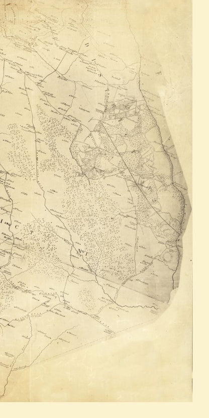 Historic County Map - Henrico County Virginia - Smith 1864 - 23 x 45.97 - Vintage Wall Art