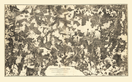 Historic City Map - Jetersville Sailors Creek Virginia - Michler 1864 - 36.69 x 23 - Vintage Wall Art