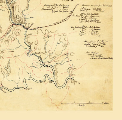 Historical Civil War Map - Manassas Virginia - 1861 - 23.39 x 23 - Vintage Wall Art