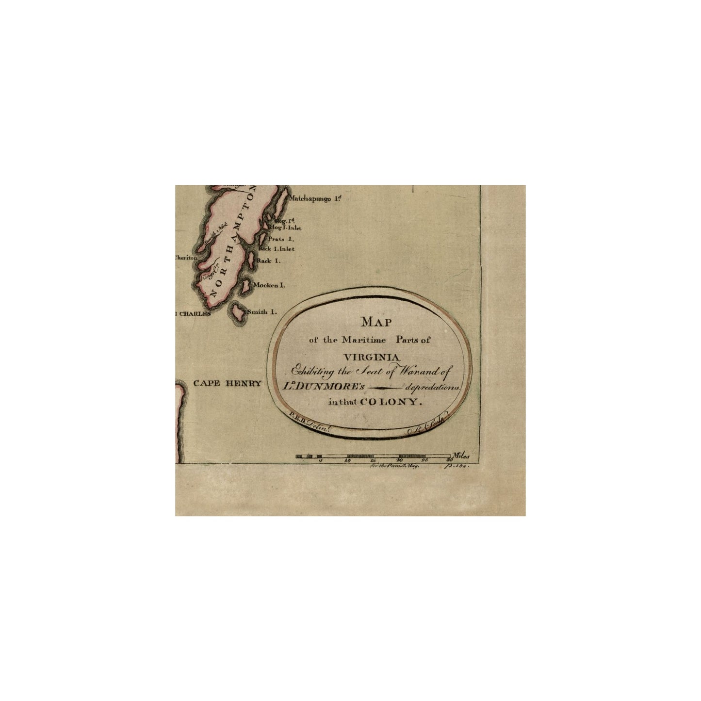 Historic State Map - Virginia Maritime - Dunmore 1776 - 24.34 x 23 - V ...