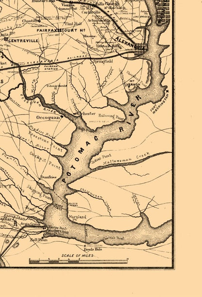 Historical Civil War Map - Virginia Theatre - Duncan 1862 - 23 x 33.80 - Vintage Wall Art