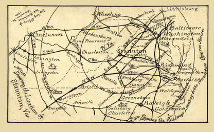 Historic State Map - Virginia - Hotchkiss 1886 - 37.08 x 23 - Vintage Wall Art