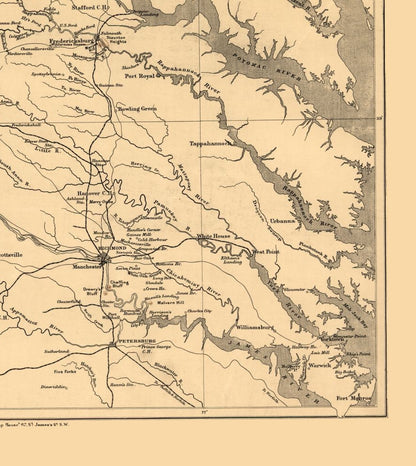 Historical Civil War Map - Virginia Maryland - Sifton 1912 - 23 x 25.79 - Vintage Wall Art