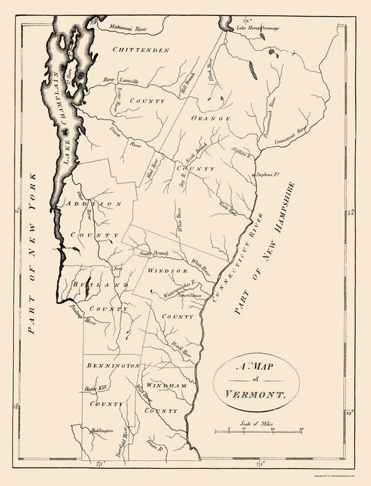 Historic State Map - Vermont - Morse 1794 - 23 x 30.18 - Vintage Wall Art