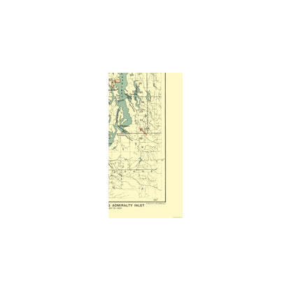 Historic State Map - Washington Admiralty Inlet - Hoen 1896 - 23 x 45.15 - Vintage Wall Art